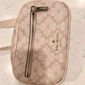 kate spade cream floral jacquard crossbody bag with gold hardware